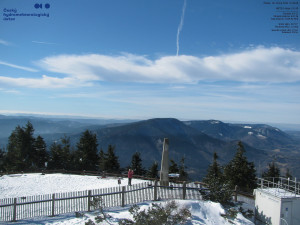 Lysá hora - Pohled na jihozápad, Smrk - 26.2.2026 v 10:45 Lysá hora - Pohled na jihozápad, Smrk - 26.2.2026 v 10:45