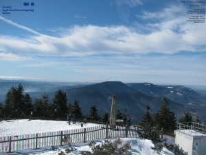 Lysá hora - Pohled na jihozápad, Smrk - 26.2.2026 v 11:00 Lysá hora - Pohled na jihozápad, Smrk - 26.2.2026 v 11:00