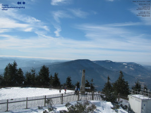 Lysá hora - Pohled na jihozápad, Smrk - 26.2.2026 v 11:45 Lysá hora - Pohled na jihozápad, Smrk - 26.2.2026 v 11:45