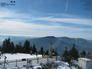 Lysá hora - Pohled na jihozápad, Smrk - 26.2.2026 v 12:30 Lysá hora - Pohled na jihozápad, Smrk - 26.2.2026 v 12:30