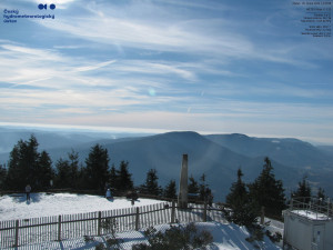 Lysá hora - Pohled na jihozápad, Smrk - 26.2.2026 v 13:30 Lysá hora - Pohled na jihozápad, Smrk - 26.2.2026 v 13:30