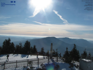 Lysá hora - Pohled na jihozápad, Smrk - 26.2.2026 v 14:45 Lysá hora - Pohled na jihozápad, Smrk - 26.2.2026 v 14:45