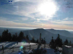 Lysá hora - Pohled na jihozápad, Smrk - 26.2.2026 v 15:45 Lysá hora - Pohled na jihozápad, Smrk - 26.2.2026 v 15:45