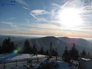 Lysá hora - Pohled na jihozápad, Smrk - 26.2.2026 v 16:15 Lysá hora - Pohled na jihozápad, Smrk - 26.2.2026 v 16:15