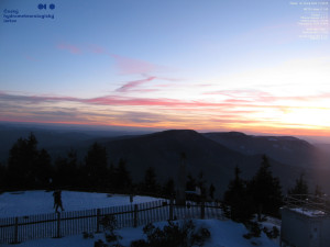 Lysá hora - Pohled na jihozápad, Smrk - 26.2.2026 v 17:45 Lysá hora - Pohled na jihozápad, Smrk - 26.2.2026 v 17:45