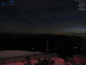 Lysá hora - Pohled na jihozápad, Smrk - 26.2.2026 v 18:45 Lysá hora - Pohled na jihozápad, Smrk - 26.2.2026 v 18:45