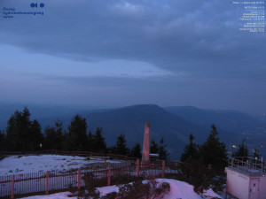 Lysá hora - Pohled na jihozápad, Smrk - 12.3.2026 v 05:30