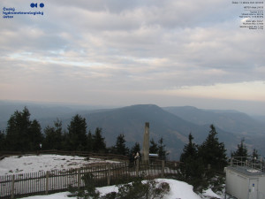 Lysá hora - Pohled na jihozápad, Smrk - 12.3.2026 v 07:00