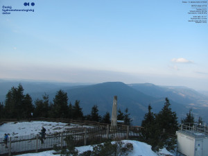 Lysá hora - Pohled na jihozápad, Smrk - 12.3.2026 v 08:00
