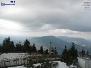 Lysá hora - Pohled na jihozápad, Smrk - 12.3.2026 v 10:00