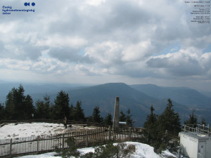 Lysá hora - Pohled na jihozápad, Smrk - 12.3.2026 v 11:15