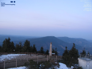 Lysá hora - Pohled na jihozápad, Smrk - 22.3.2026 v 05:45 Lysá hora - Pohled na jihozápad, Smrk - 22.3.2026 v 05:45