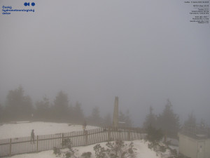 Lysá hora - Pohled na jihozápad, Smrk - 5.4.2026 v 06:45 Lysá hora - Pohled na jihozápad, Smrk - 5.4.2026 v 06:45