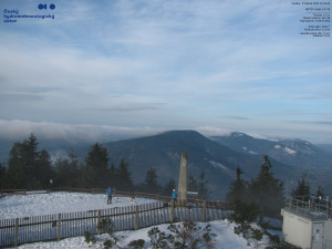 Lysá hora - Pohled na jihozápad, Smrk - 5.4.2026 v 07:45 Lysá hora - Pohled na jihozápad, Smrk - 5.4.2026 v 07:45