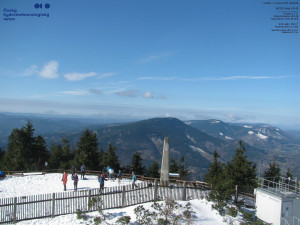 Lysá hora - Pohled na jihozápad, Smrk - 5.4.2026 v 09:45 Lysá hora - Pohled na jihozápad, Smrk - 5.4.2026 v 09:45