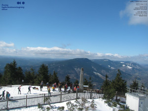 Lysá hora - Pohled na jihozápad, Smrk - 5.4.2026 v 10:45 Lysá hora - Pohled na jihozápad, Smrk - 5.4.2026 v 10:45