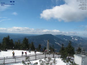 Lysá hora - Pohled na jihozápad, Smrk - 5.4.2026 v 11:45 Lysá hora - Pohled na jihozápad, Smrk - 5.4.2026 v 11:45