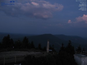 Lysá hora - Pohled na jihozápad, Smrk - 31.7.2026 v 04:45 Lysá hora - Pohled na jihozápad, Smrk - 31.7.2026 v 04:45