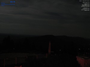 Lysá hora - Blick nach Südwesten, Smrk - 1.8.2026 v 02:45 Lysá hora - Blick nach Südwesten, Smrk - 1.8.2026 v 02:45