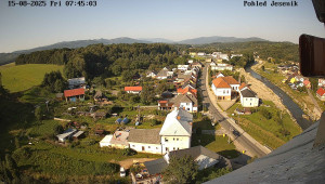 Obec Mikulovice - Pohled na Jeseniky - 15.8.2025 v 08:45