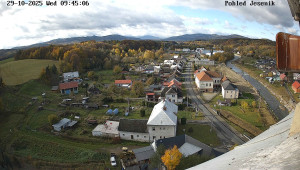 Obec Mikulovice - Pohled na Jeseniky - 29.10.2025 v 09:45 Obec Mikulovice - Pohled na Jeseniky - 29.10.2025 v 09:45