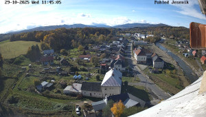 Obec Mikulovice - Pohled na Jeseniky - 29.10.2025 v 11:45 Obec Mikulovice - Pohled na Jeseniky - 29.10.2025 v 11:45