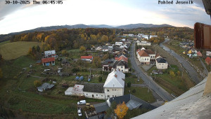 Obec Mikulovice - Pohled na Jeseniky - 30.10.2025 v 06:45