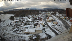 Obec Mikulovice - Pohled na Jeseniky - 30.12.2025 v 13:45 Obec Mikulovice - Pohled na Jeseniky - 30.12.2025 v 13:45