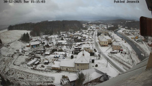 Obec Mikulovice - Pohled na Jeseniky - 30.12.2025 v 15:15 Obec Mikulovice - Pohled na Jeseniky - 30.12.2025 v 15:15