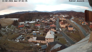 Obec Mikulovice - Pohled na Jeseniky - 11.2.2026 v 07:02
