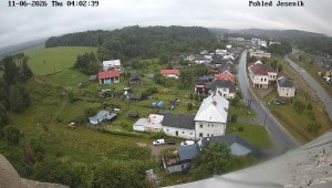 Obec Mikulovice - Pohled na Jeseniky - 11.6.2026 v 05:02 Obec Mikulovice - Pohled na Jeseniky - 11.6.2026 v 05:02