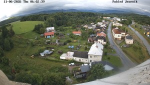 Obec Mikulovice - Pohled na Jeseniky - 11.6.2026 v 07:02 Obec Mikulovice - Pohled na Jeseniky - 11.6.2026 v 07:02