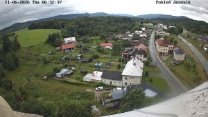 Obec Mikulovice - Pohled na Jeseniky - 11.6.2026 v 07:32 Obec Mikulovice - Pohled na Jeseniky - 11.6.2026 v 07:32