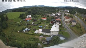 Obec Mikulovice - Pohled na Jeseniky - 11.6.2026 v 09:02 Obec Mikulovice - Pohled na Jeseniky - 11.6.2026 v 09:02