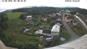 Obec Mikulovice - Pohled na Jeseniky - 11.6.2026 v 09:32 Obec Mikulovice - Pohled na Jeseniky - 11.6.2026 v 09:32