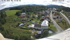 Obec Mikulovice - Pohled na Jeseniky - 11.6.2026 v 16:02 Obec Mikulovice - Pohled na Jeseniky - 11.6.2026 v 16:02