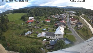 Obec Mikulovice - Pohled na Jeseniky - 11.6.2026 v 20:02 Obec Mikulovice - Pohled na Jeseniky - 11.6.2026 v 20:02