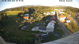 Gmina Mikulovice - Widok na Jesioniki - 24.6.2026 v 05:45 Gmina Mikulovice - Widok na Jesioniki - 24.6.2026 v 05:45