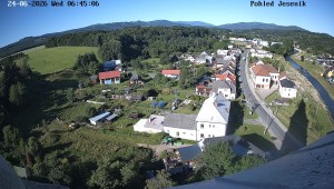 Gmina Mikulovice - Widok na Jesioniki - 24.6.2026 v 07:45 Gmina Mikulovice - Widok na Jesioniki - 24.6.2026 v 07:45