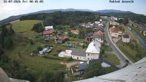 Gemeinde Mikulovice - Blick auf das Jeseníky-Gebirge - 31.7.2026 v 09:45 Gemeinde Mikulovice - Blick auf das Jeseníky-Gebirge - 31.7.2026 v 09:45