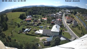 Gmina Mikulovice - Widok na Jesioniki - 8.8.2026 v 13:45 Gmina Mikulovice - Widok na Jesioniki - 8.8.2026 v 13:45