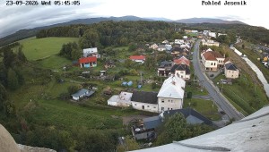 Gmina Mikulovice - Widok na Jesioniki - 23.9.2026 v 06:45 Gmina Mikulovice - Widok na Jesioniki - 23.9.2026 v 06:45