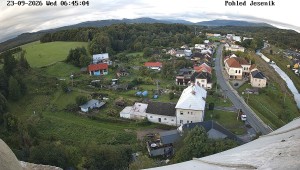 Gmina Mikulovice - Widok na Jesioniki - 23.9.2026 v 07:45 Gmina Mikulovice - Widok na Jesioniki - 23.9.2026 v 07:45