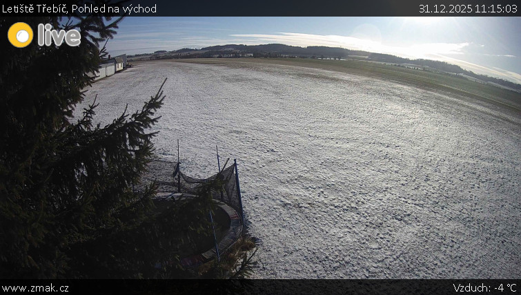 Letiště Třebíč - Pohled na východ - 31.12.2025 v 11:15
