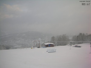 Skiareál Kamenec - Jablonec nad Jizerou - Pohled na Krkonoše - 18.2.2026 v 07:45
