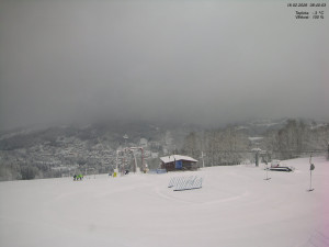 Skiareál Kamenec - Jablonec nad Jizerou - Pohled na Krkonoše - 18.2.2026 v 08:45