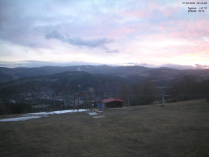 Skiareál Kamenec - Jablonec nad Jizerou - Pohled na Krkonoše - 27.3.2026 v 05:45