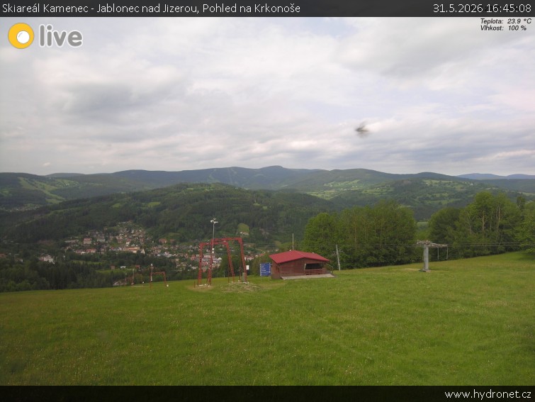 Skiareál Kamenec - Jablonec nad Jizerou - Pohled na Krkonoše - 31.5.2026 v 16:45