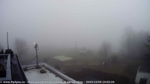 Kozákov - Pohled na jih, hrad Trosky - 9.12.2025 v 12:45 Kozákov - Pohled na jih, hrad Trosky - 9.12.2025 v 12:45