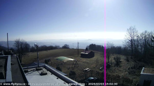 Kozákov - Pohled na jih, hrad Trosky - 3.3.2026 v 13:45